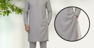 Kafoor by Taiba — Men's Wash & Wear Unstitched Suit | Light Grey Plain Dyed
